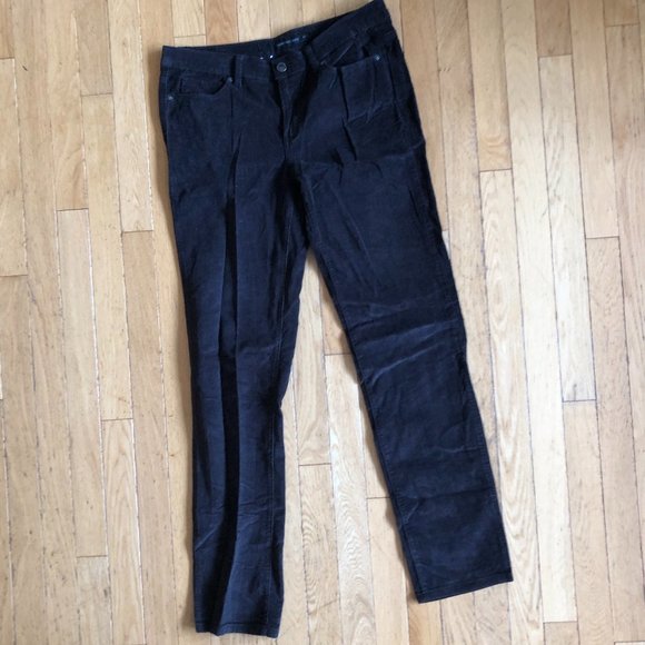 Women's Calvin Klein Jeans Brown Corduroy Pants - Picture 2 of 6